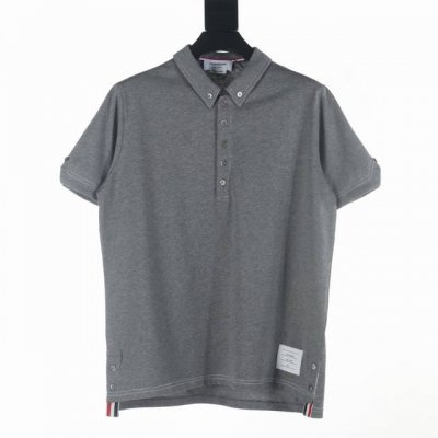 Thom Browne Tb 25新款 撞色明线短袖polo衫 采用 G Tb专用纯棉平纹针织布料，海军蓝搭配撞色缝线设计，原版原身V叉撞色间明线。整件衣服14
