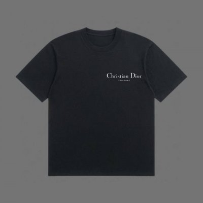 高端品质 Dior 2025Fall 春夏系列 经典Logo短袖T恤 区别普通印花 定织300G32支双纱纯棉面料 宽松版型 男女同款 Size：Xs S M
