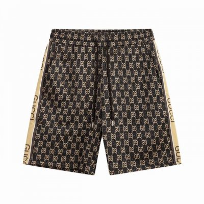 Gucci 古驰 字母 提花双G 织带刺绣 Logo标识 侧边字母双G织带 五分裤、高品质牛肚面料、特别手感、超级质感 舒适柔软透气 休闲宽松版型 潮流男女同款