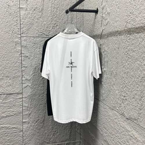 arc'teryx*始祖*鸟2025春夏季潮牌新款 个性经典图案Logo 字母立体厚板硅胶工艺 定制双纱平纹纯棉面料 短袖T恤 男女同款 颜色 黑色 白色 安哥