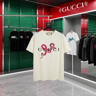 上新款号：G764 Gucci~古驰 2025新款高品质圆领短袖T恤 袖口车有进口绣花标 定制定染,手感非常舒服 超级百搭好看的一款短袖 三标齐全 非市场普通版