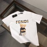 afendi 芬迪 春夏新品，情侣款T恤，时尚休闲圆领短袖，采用进口原版科技面料，顶级小熊印花工艺图案Logo，独特设计，档次极高，舒适透气，上身时尚帅气，三标