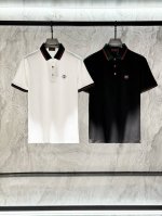gucci 古奇，2025春夏新品，专柜同步有售，简约时尚休闲Polo短袖，原版进口面料，舒适透气，顶级刺绣工艺字母图案装饰Logo，档次极高，独特设计，上身时