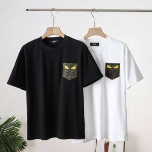 顶级版本 Fendi 芬迪 25Ss早春新款 眼睛小怪兽短袖 轻奢主义 男女日常通勤穿搭必备单品 正确版本 欢迎对比 详细特征 320克100% 纯棉双纱汗布面