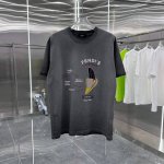 Fen 2025新款 雪花酸洗做旧 刻字模+印花 定制面料 短袖T恤 上身超好看 男女同款 S M L Xl Xxl 五个码 洗水咖 洗水紫 洗水黑