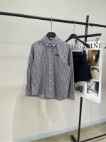 M复古暗红细格纹长袖衬衫 ，面料：全棉 颜色：暗红细格纹 *｜格子长袖衬衫 25Ss春夏季上新！格子长袖衬衣 中古风优雅气质设计 叠穿单穿日常穿都Ok 穿搭演绎