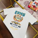 Evisu 福神 2025春季新品男士招财猫时尚印花潮流休闲短袖T恤 颜色：黑色 白色 码数S-Xxl S码 肩宽46.6 胸围106 衣长68 适合身材 -1