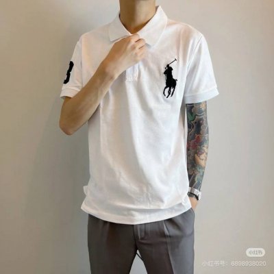 模特图！ Ralph Lauren 拉夫劳伦三色夏季经典常青Polo衫翻领纯棉舒适感短袖T恤 爆款推荐Ralph Lauren拉夫劳伦Polo经典刺绣Logo保