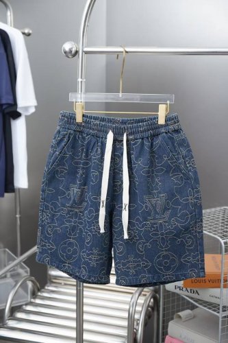 顶级复刻 Louis Vuitton 路易威登Timberland 驴牌 25春夏新款 金线刺绣老花字母印花牛仔短裤 官网同步 男女同款 超级爆款 原版复刻 随