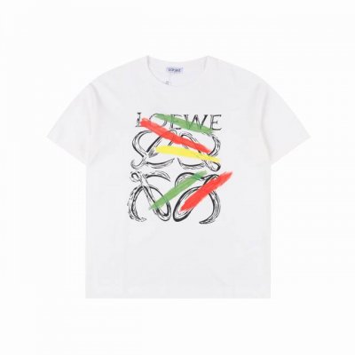 Loewe 罗意威 24Ss 素描Logo短袖T恤 面料采用定制240G 26支特滑双股精棉平纹高密无尘全棉布料。前幅高密度加厚，走线平整，代工品质，全套定制辅