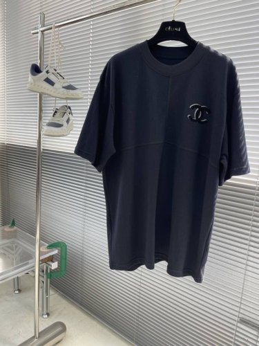 Chane 2025Ss春夏新款半袖 爆款定制纯棉面料 重工洗水，面料舒适质感 码数：S-Xxl