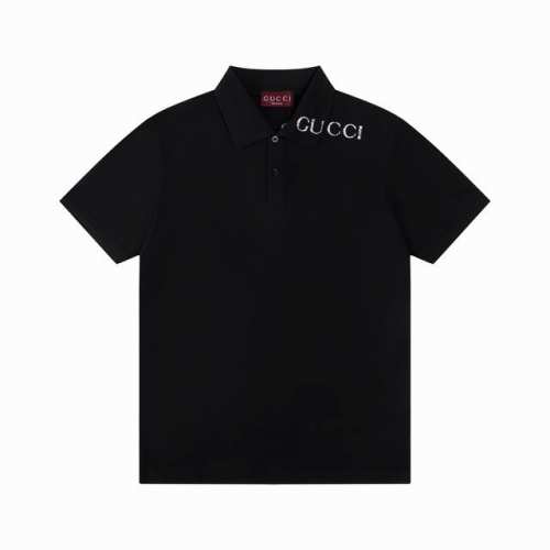 gucci 古驰 领子字母印花 纯色简约 升级 灵感源自八十年代复古 原版面料 官方同款 polo衫 定制 同缸染面料 手感非常舒服 春夏最新砖柜同步 时尚又个