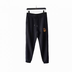 实拍细节图+尺码表 dior 迪奥 经典字母金色刺绣 Logo标识休闲长裤 高品质双层复合面料 特别手感 超级质感 舒适柔软透气 休闲宽松版型 潮流男女同款 长