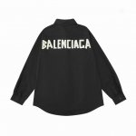 款M32 巴黎胶带衬衫 Balenciaga 巴黎世家后背经典黄胶带字母印花长袖衬衣衬衫 采用数码直喷 涂鸦泼墨印花效果更好更呈现立体感 半成品手工定位拼接衣服