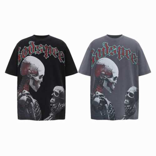 G807# P110 黑色，灰色 P100 米黄 God Speed Mankind Vs Ai T-Shirt短袖T恤 Color 颜色 : Black 黑色