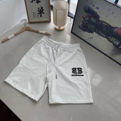 2025夏季新款巴黎世家短裤 经典的刺绣 毛圈五分短裤 S 56 108 82 M 57 112 86 L 58 116 90 Xl 59 120 94