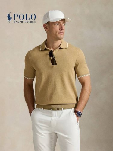 ralph Lauren拉夫劳伦Rlx Golf高尔夫男士针织短袖Polo衫 请套上洗衣袋使用40度以下的水洗涤 采用55%棉，45%聚酯纤维混合精细编棉混纺面