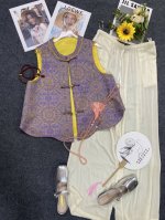 上新新宋锦八达运双面双穿马甲，Smlxl