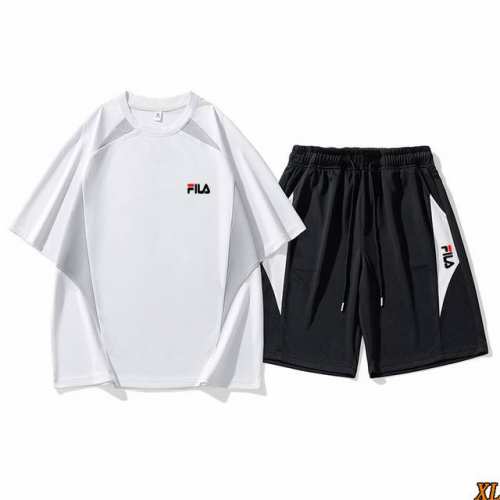 斐乐 独家实拍上新夏季高品质圆领短袖套装夏季拼接撞色百搭薄款运动短裤宽松休闲T恤运动套装，本季主打，货源充足，放心主推，高端品质，经典设计，做工出色，经典百搭，