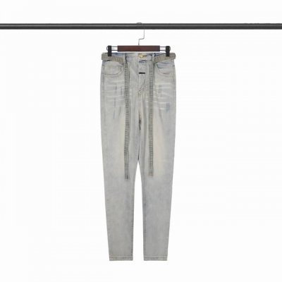 价格p下调 款号Fz096Fog Fear Of God 6Th第六季割水洗破洞破坏飘带牛仔裤 所有的辅料 橡胶牌 刻字铜扣 门禁皮牌 全部开模定制 确保品质