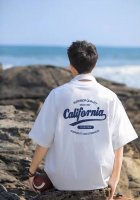 260G重磅纯棉 The North Face 北面 Tnf 1987 花字 “加利福尼亚 California ”美式短袖T恤 男女同款 半袖 情侣款 面料工