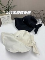 超好看，超大帽沿！Lululemon2025最新Uv防紫外线软壳帽，超大外沿防晒渔夫帽，黑胶款半空顶遮阳帽，大头围可折叠遮阳帽，外沿钢圈定型！上头如若无物，今夏