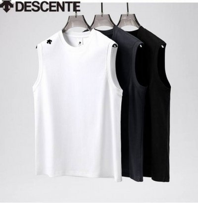 供 Descente 迪桑特25夏季新款情侣款宽松百搭休闲清爽无袖坎肩背心 ，外穿内搭皆可搭配，手感柔软，上身亲肤舒适，有弹力，时尚的不二选择！精工力作！非常精