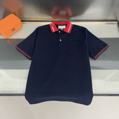纯原臻品 顶级原版复刻 Gucci 古驰 2025Ss经典款红领子双Gglogo短袖polo衫T恤 原版面料高版本高品质 网红明星同款 定制织带 定制螺纹 所有
