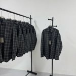 05# Balenciaga 巴黎世家 官网同步 绿格纹 后背印花 磨毛洗水色织男女同款长袖衬衫 辅料扣子均为原版定制 -不上过多吹牛的文案 直接上图上细节 懂