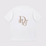 p120 857#Di家（男女同款-宽松欧版）260克32S双纱全棉系列高品质限新品专柜版限量专属订制款引进口机器By Erl联名字母万针刺绣工艺-颜色黑/白-