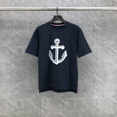 大船锚开衩纯棉短袖 编号Cc 码数：0-5 颜色：白色、灰色、藏青、黑色