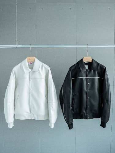 顶级版本 全网首发Supreme X Nike 联名款 Ss25 Week4 Leather Varsity Jacket 背面Logo皮革校队夹克 男女同款