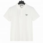 礼盒装 ～翻领短袖 Arc'teryx 始祖鸟高端丝光珠地棉商务polo衫 面料： 克液氨丝光珠地 工艺: 小标绣花 克重： 克 颜色：黑 白色 绿色 卡其色