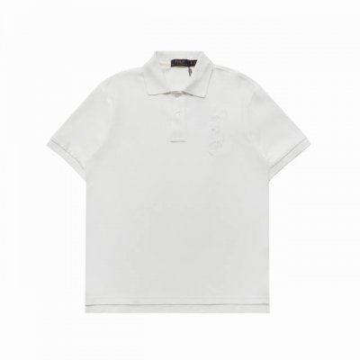 顶级复刻版本 Ralph Lauren 拉夫劳伦大马刺绣Polo衫短袖T恤 颜色：黑色 白色 顶级复刻版本 区别市场通货 辅料: 原版吊牌水洗标 280克重磅纯