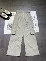 280Lulu同款Lightweight Wov*女士轻盈版高腰阔腿工装裤出货，两种穿法，轻薄速干，复古灰色，辣妹必备款，大货Sml