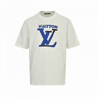 louis Vuitton 路易威登 25Ss 撞色拼接Logo压胶印花短袖 面料采用定制240G 26支特滑双股精棉平纹高密无尘全棉布料 前幅高密度加厚 走线