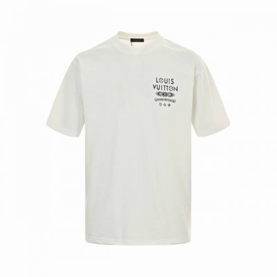 Louis Vuitton & Chrome Hearts 联名款字母印花短袖 定织洗水260G双纱纯棉面料，棉感舒适，下水不变形 海外专柜同步，微落肩宽松版型