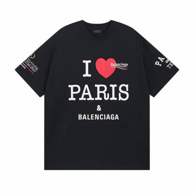 细节图 顶级版本.官网品质 #Balenciga巴黎##巴黎25Ss限定I paris系列polcamp多元化印花短袖#官方原版一比一完美复刻 面料采用260G