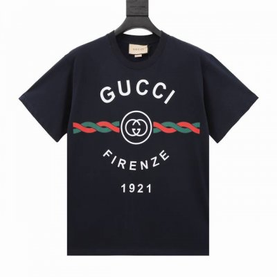 p120 gucci/古奇 麻花腰带Logo短袖T恤 定织高克重针织棉，21支有机麻棉混纺面料，原身布切捆条做罗纹，原版定染颜色，前幅丝网台板手工印花，3D全彩
