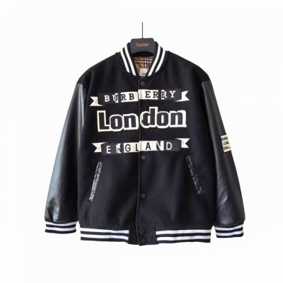 实拍细节图+尺码表 Burberry 巴宝莉 植绒字母刺绣拼接棒球服夹克外套 今年格外火爆 棒球服外套，市场各级版本都有 细节你们一定要对比 最牛X的实力品控
