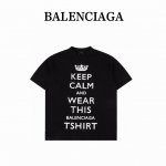 200 Balenciaga巴黎世家 皇冠英文字母短袖T恤 高克重 独家定织定染布料 质感柔软舒适 印花工艺 前印花英文图案 Os落肩宽松版型 春夏最新砖柜同步
