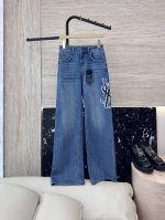 cx079#新款牛仔裤 Ysl 字母印花 牛仔棉显瘦牛仔裤 26-30码
