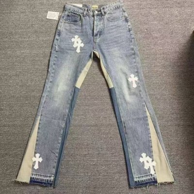 款号 297 Chroe Hets Ch克罗心贴皮水洗蓝牛仔裤 定制金属扣 裤腿水洗做旧撕边 天花板级牛仔裤 专柜一条难求 关于藏银这是一个绝顶奢华的时尚品牌也