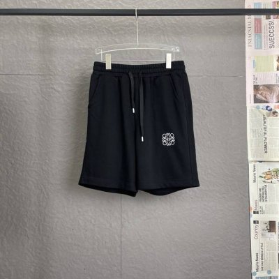 A100 lowew 罗意威 25新款 冰火人刺绣 短裤 男女同款 宽松版型 定制金属扣子 采用舒适面料水洗不开裂 原版纯棉定制面料 无任何色差宽松版型 上身舒