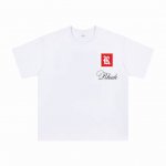 652# 后领细节还原 美式潮牌Rhude 摩洛哥万宝路印花小众高街宽松男女休闲短袖T恤 颜色 黑色 白色 杏色 面料 26支280克潮牌双纱