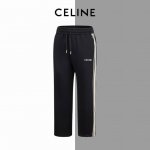款号 G145 塞琳小标字母刺绣米色织带卫裤 Celine 官网一致款式 面料：450克高克重精品复合面料 同缸同色织染螺纹 颜色一致 立体饱满小标刺绣 提花织