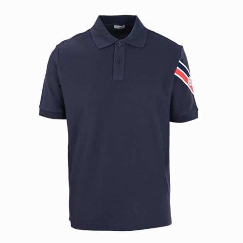 D］ 高版本 Moncler蒙口Mc 袖织带短袖Polo衫 采用原版220G定制珠地面料，螺纹同缸定染对格对纹零色差。织带定做，2000码起订量。颜色、宽度比例