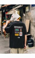 80 260G重磅纯棉 北面 The North Face 超级玛丽 马里奥游戏 复古时尚 短袖T恤 男女同款 半袖 情侣款 面料工艺： 1.260G重磅纯棉，