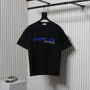 Moncler 蒙口 25Ss 植绒字母短袖T恤 面料采用定制240G 26支特滑双股精棉平纹高密无尘全棉布料 前幅高密度加厚 走线平整 代工品质 全套定制辅料
