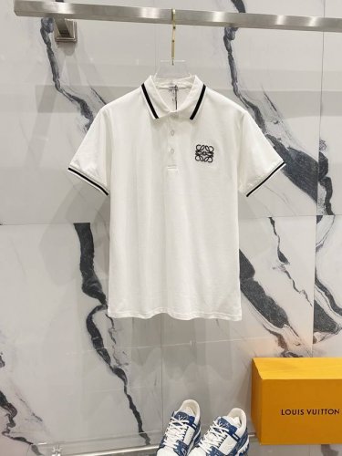 Loewe 罗意威 翻领polo衫 编织撞色领口精致小Logo刺绣标识 官方同步 商务首选 时尚个性 百搭潮流 纯原品质 原版面料 吊牌 领标 水洗麦 三标齐全